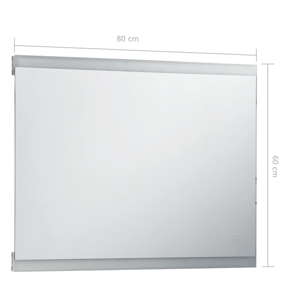 Καθρέφτης Μπάνιου Τοίχου με LED/Αισθητήρα Κίνησης 80 x 60 εκ. - PAKOBAZAAR