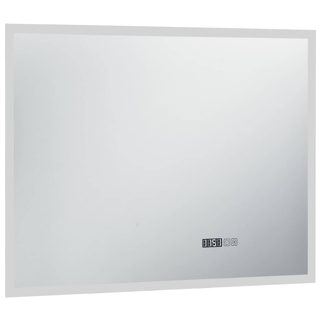 Καθρέφτης Μπάνιου με LED/Αισθητήρα Αφής και Οθόνη Ώρας 80x60εκ. - Pakobazaar