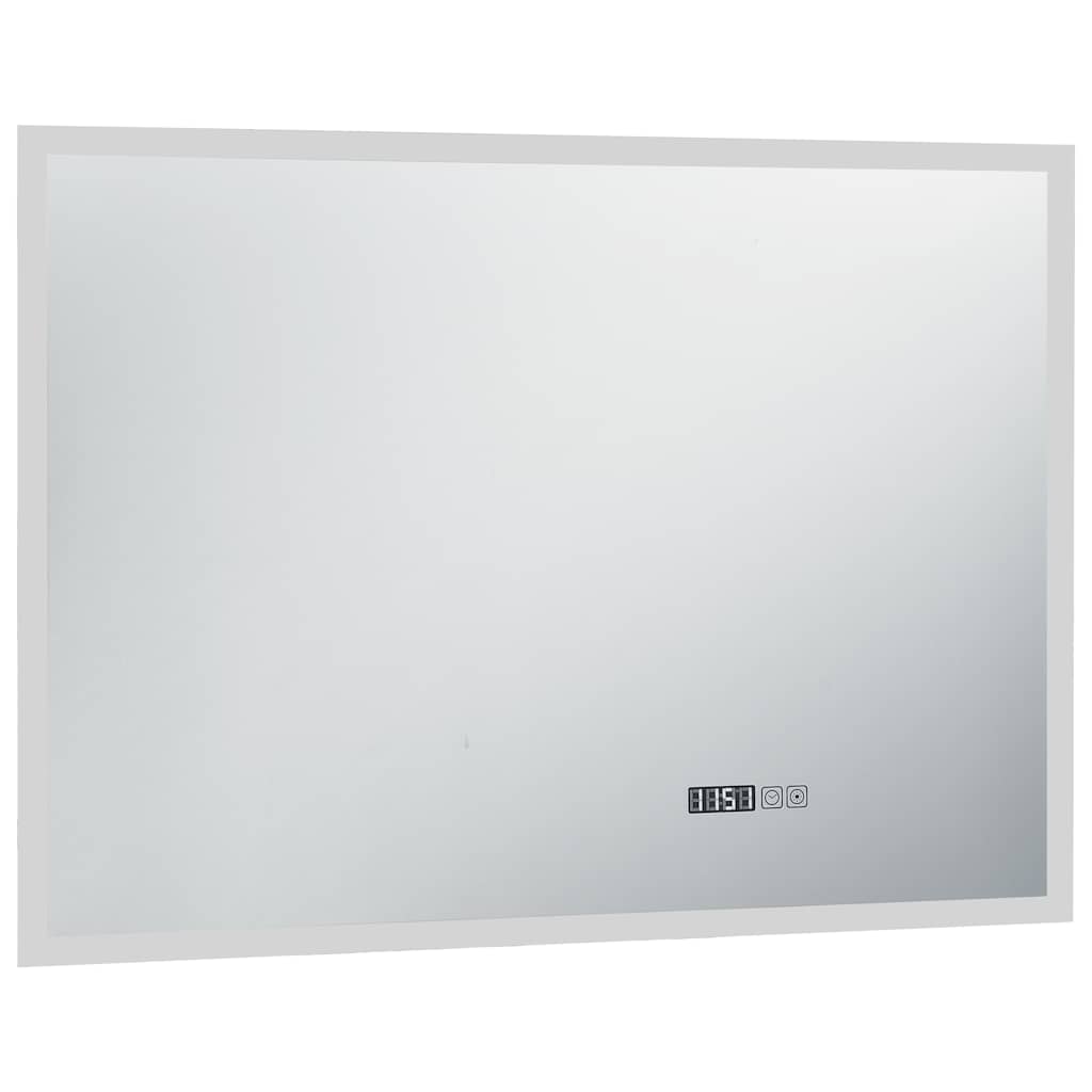 Καθρέφτης Μπάνιου με LED/Αισθητήρα Αφής και Οθόνη Ώρας 100x60εκ - PAKOBAZAAR