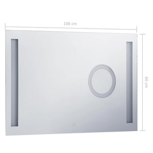 Καθρέφτης Μπάνιου Τοίχου με LED/Αισθητήρα Κίνησης 100 x 60 εκ. - PAKOBAZAAR