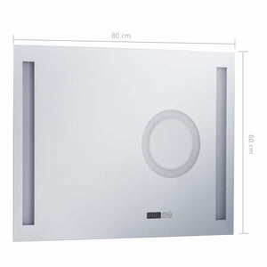 Καθρέφτης Μπάνιου Τοίχου με LED/Αισθητήρα Κίνησης 80 x 60 εκ.