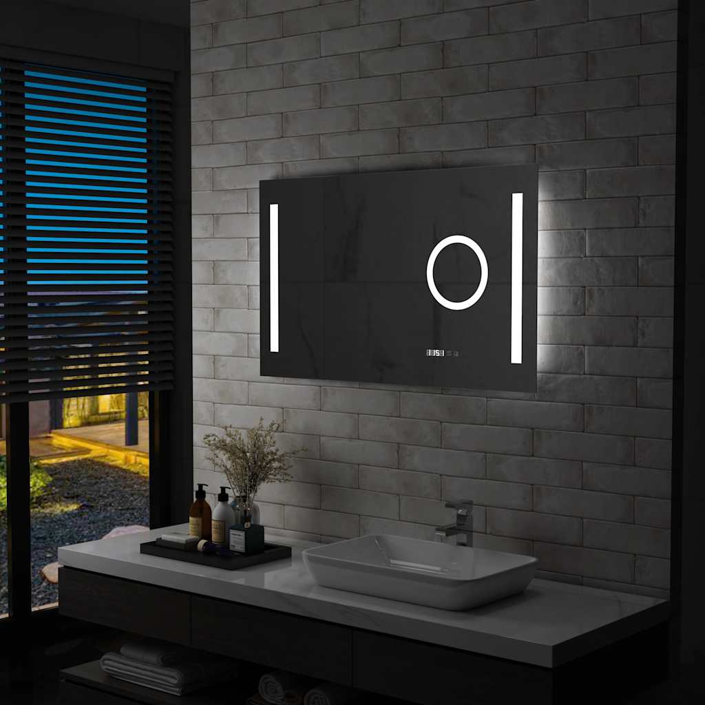 Καθρέφτης Μπάνιου Τοίχου με LED/Αισθητήρα Κίνησης 100 x 60 εκ. - PAKOBAZAAR