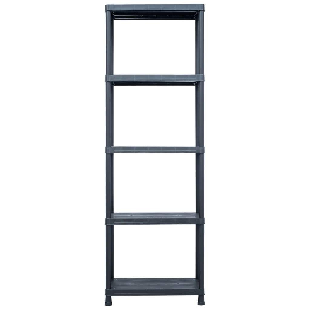 Ραφιέρα Μαύρη 125 κ. 60 x 30 x 180 εκ. Πλαστική - Pakobazaar