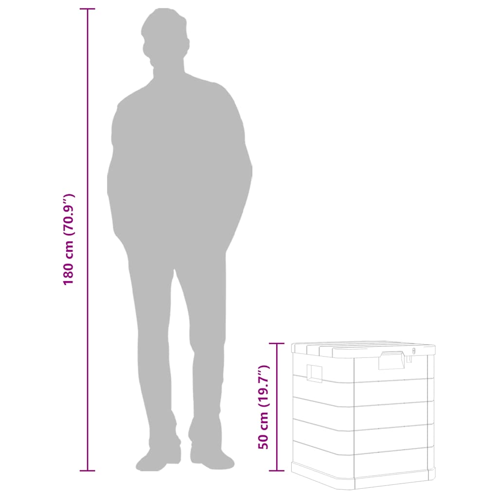 Μπαούλο Αποθήκευσης Κήπου Ανθρακί 90 Λίτρα - Pakobazaar