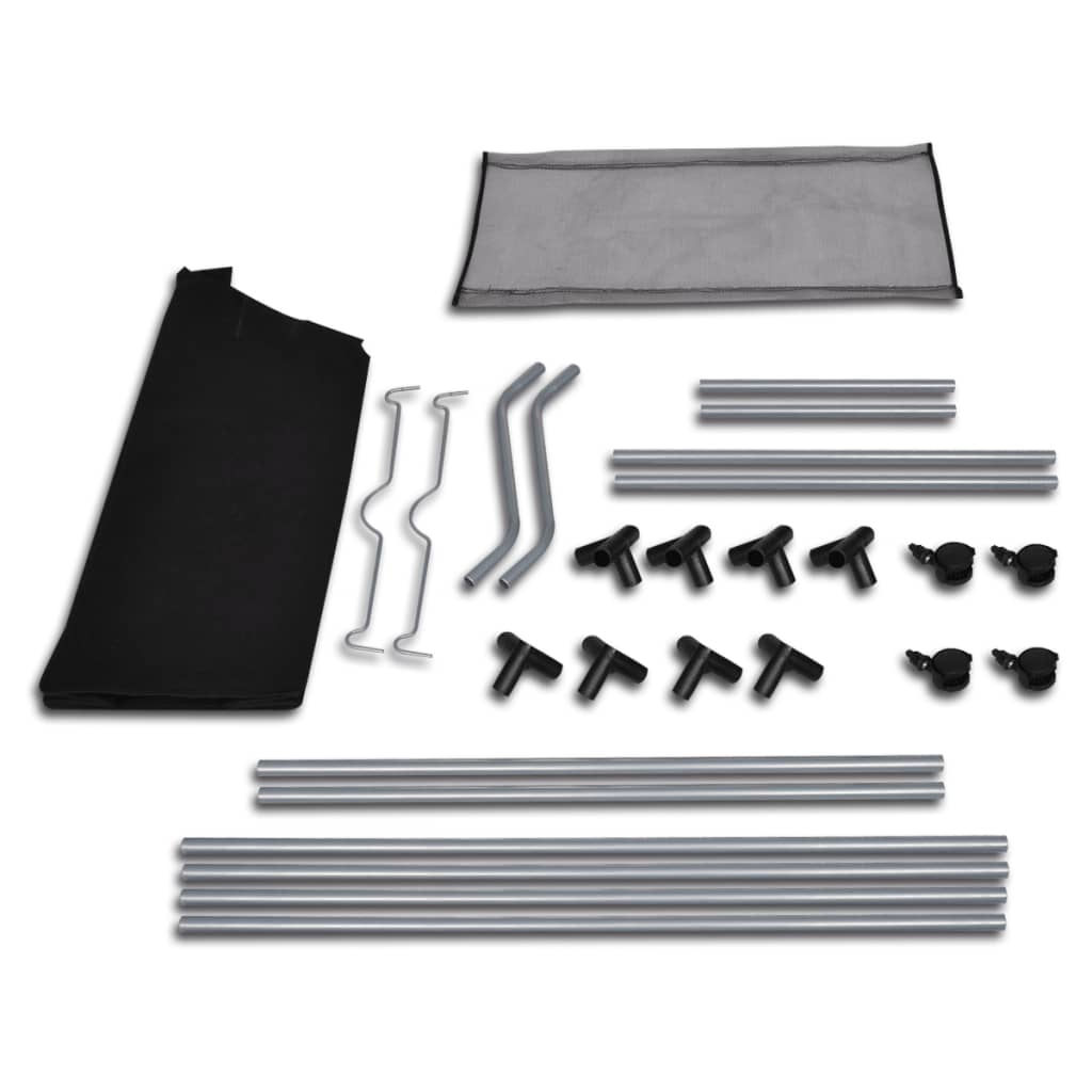 Καλάθια Διαχωρισμού Απλύτων με Τσάντες 2 τεμ. Μαύρο και Γκρι - Pakobazaar