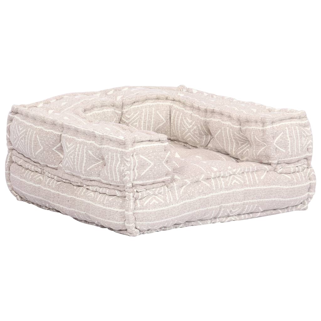 Κάθισμα - Πουφ Μονό Αρθρωτό Μπεζ Υφασμάτινο - PAKOBAZAAR