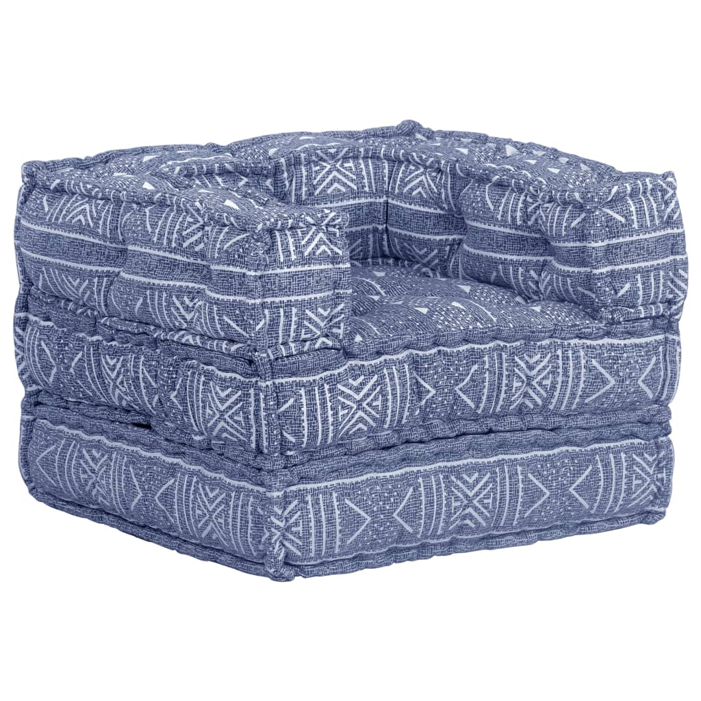 Κάθισμα - Πουφ Αρθρωτό Ίντιγκο Υφασμάτινο - Pakobazaar