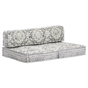 Πουφ Ανοιχτό Γκρι Υφασμάτινο