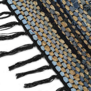 Χαλί Chindi Χειροποίητο Πολύχρωμο 120 x 170 εκ. Denim/Γιούτα