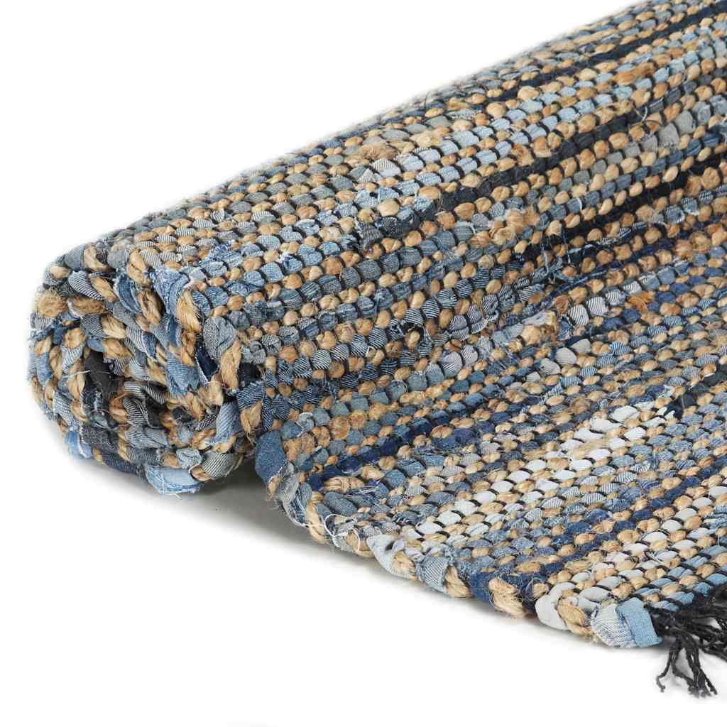 Χαλί Chindi Χειροποίητο Πολύχρωμο 160 x 230 εκ. Denim/Γιούτα