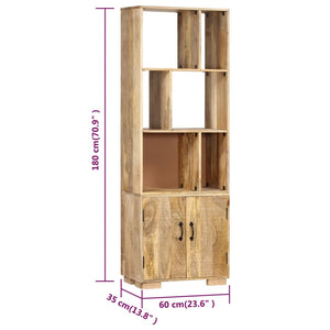 Βιβλιοθήκη 60 x 35 x 180 εκ. από Μασίφ Ξύλο Μάνγκο - PAKOBAZAAR