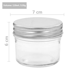 Βάζα Μαρμελάδας 96 τεμ. 110 ml Γυάλινα με Ασημένια Καπάκια