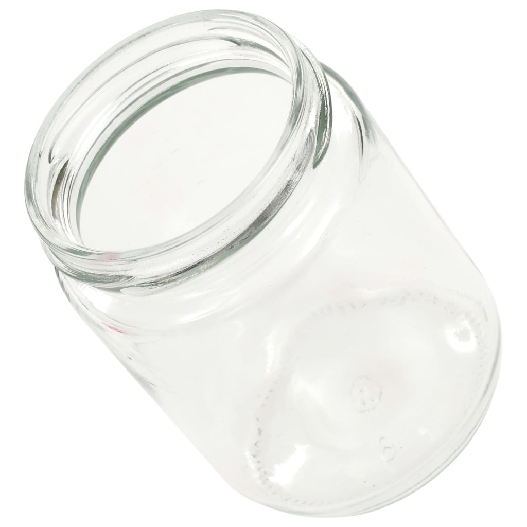 Βάζα Μαρμελάδας 48 τεμ. 230 ml Γυάλινα με Κόκκινα/Λευκά Καπάκια