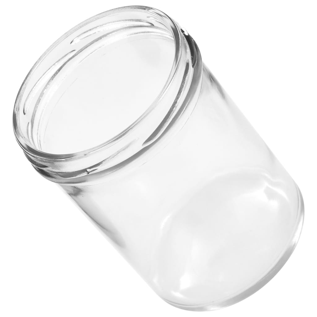Βάζα Μαρμελάδας 96 τεμ. 400 ml Γυάλινα με Πράσινα/Λευκά Καπάκια