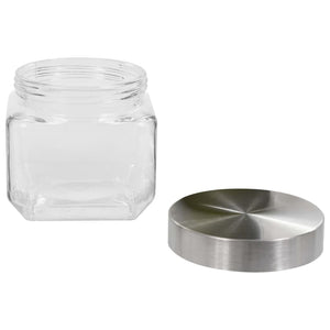 Βάζα Αποθήκευσης 6 τεμ. 800 ml με Ασημί Καπάκι