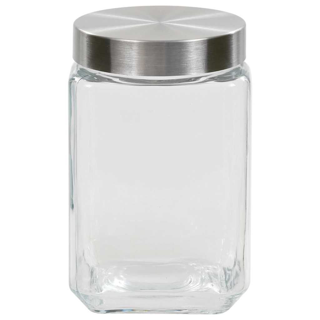 Βάζα Αποθήκευσης 6 τεμ. 1700 ml με Ασημί Καπάκι