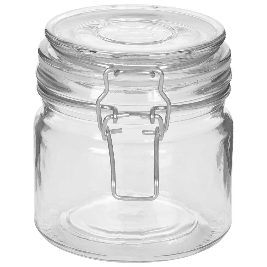 Βάζα Αποθήκευσης 6 τεμ. 500 ml με Καπάκι Κλιπ
