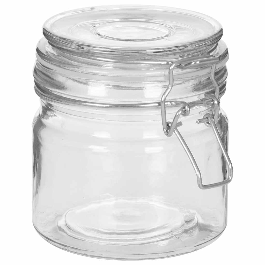 Βάζα Αποθήκευσης 6 τεμ. 500 ml με Καπάκι Κλιπ