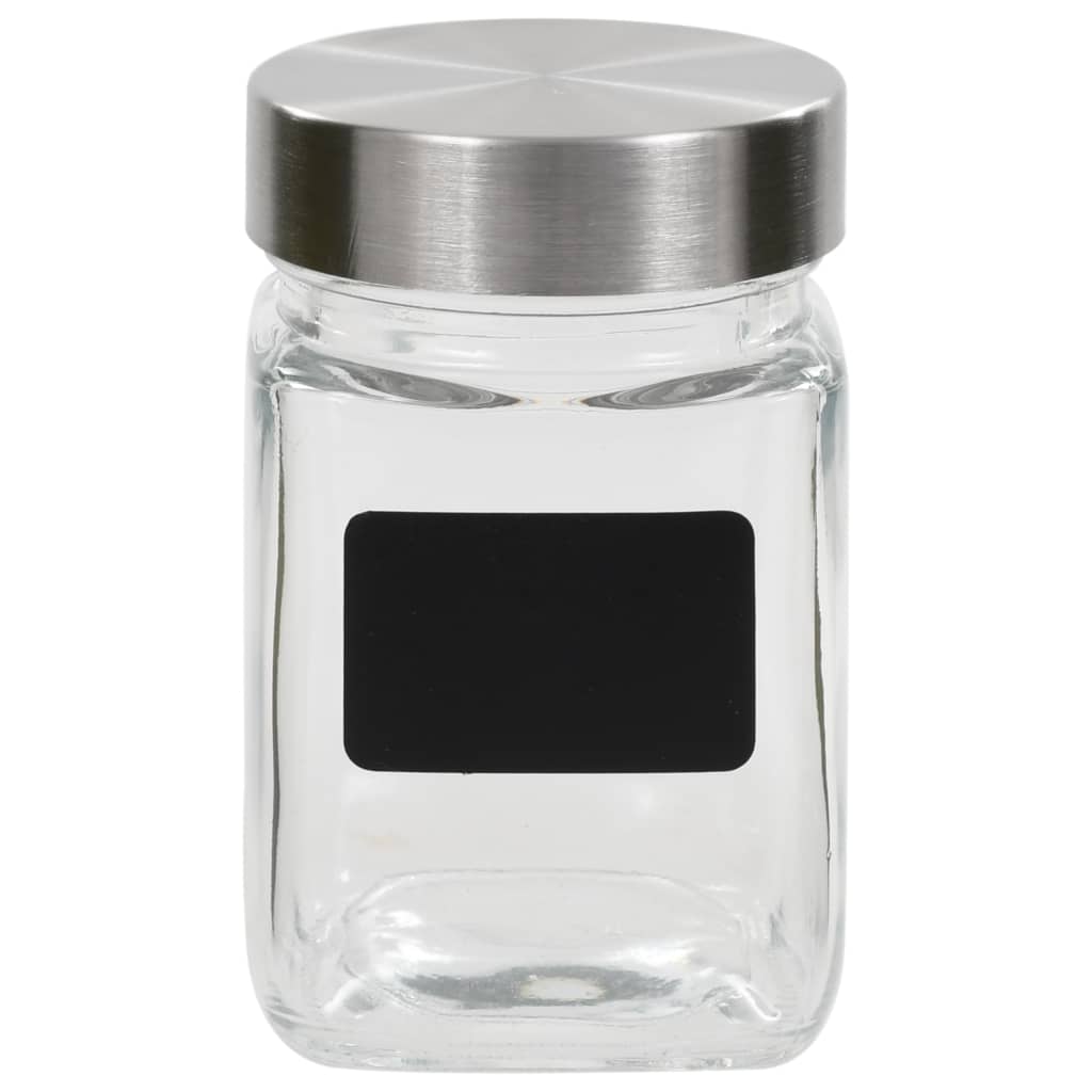 Βάζα Αποθήκευσης 12 τεμ. 300 ml με Αυτοκόλλητο - Pakobazaar