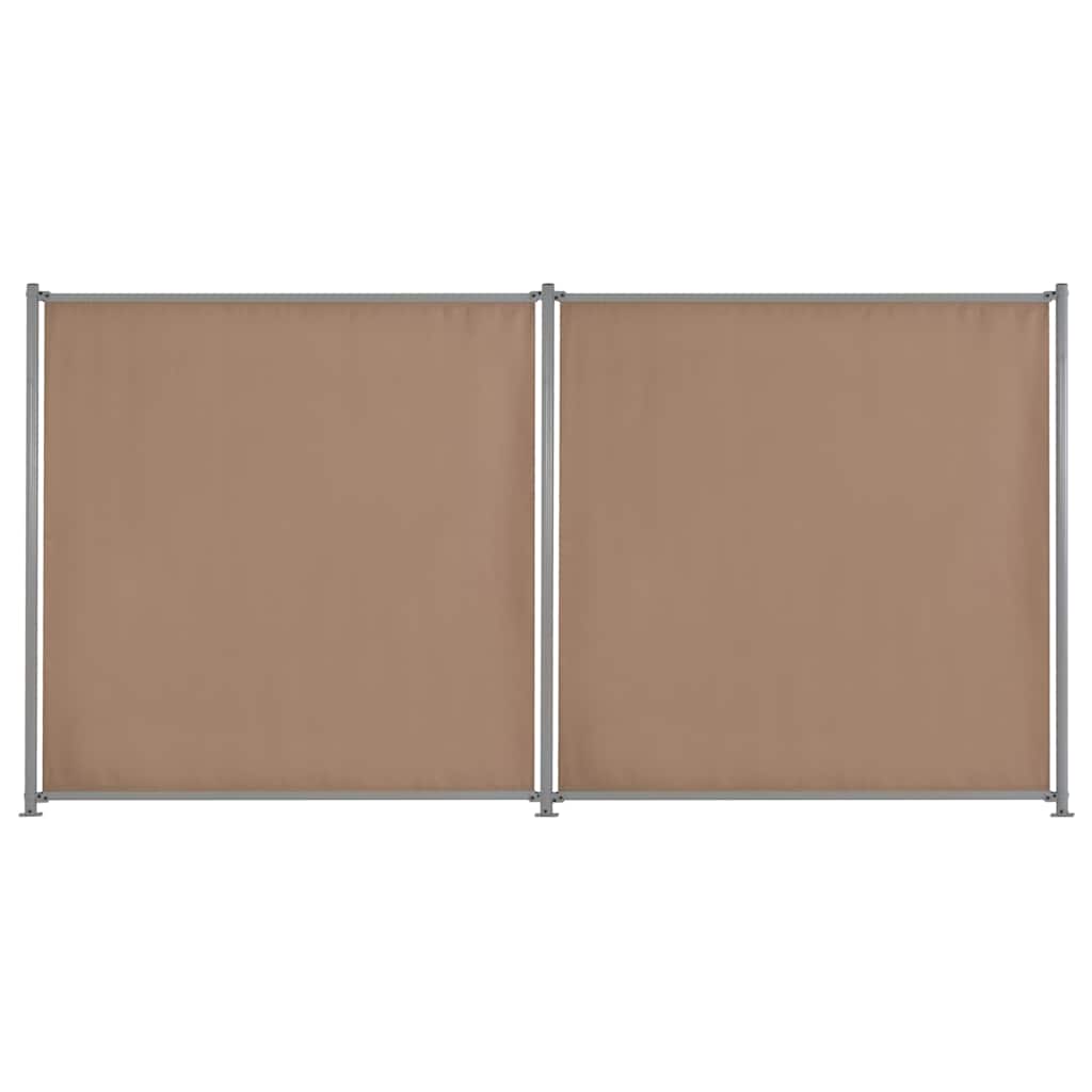 Πάνελ Περίφραξης 2 τεμ. Χρώμα Taupe 360 x 180 εκ. Υφασμάτινο