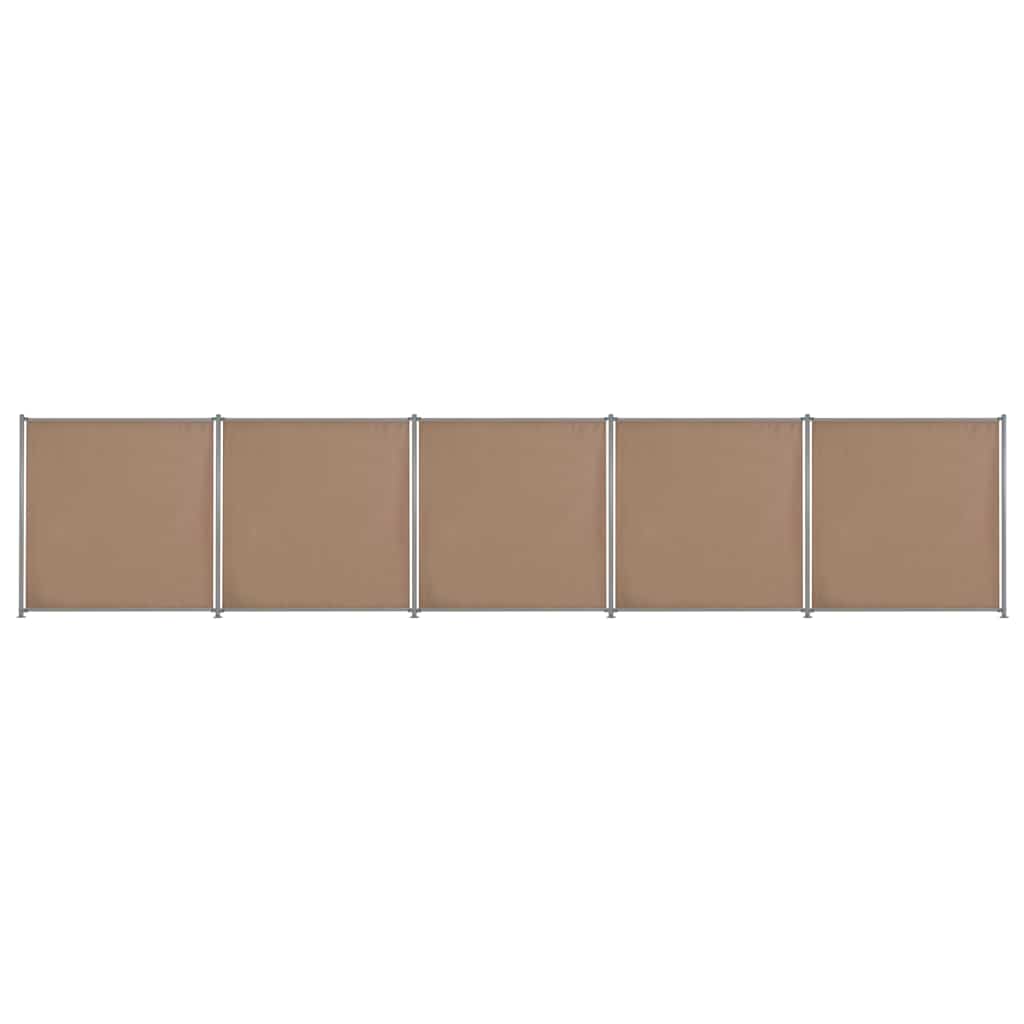 Πάνελ Περίφραξης 5 τεμ. Χρώμα Taupe 900 x 180 εκ. Υφασμάτινα