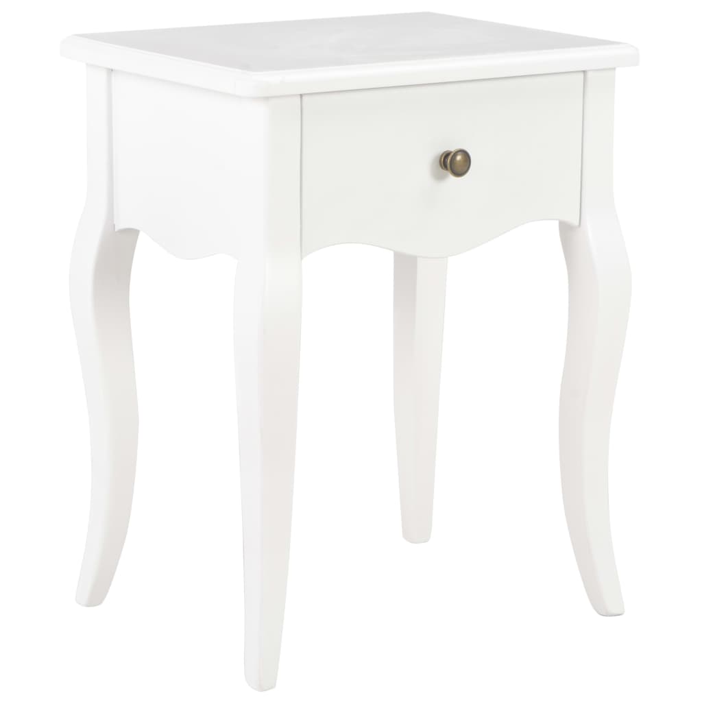 280005  Nightstand White 40x30x50 cm Solid Pine Wood
