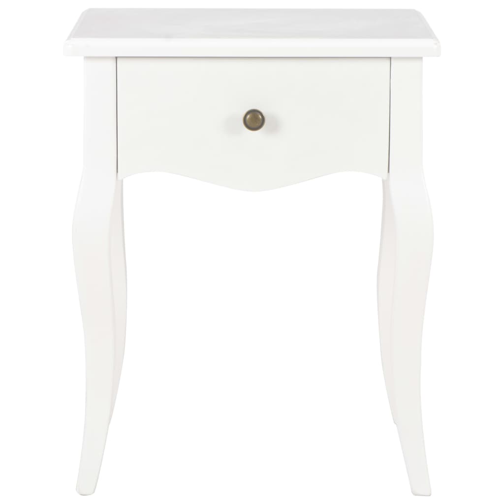 280005  Nightstand White 40x30x50 cm Solid Pine Wood