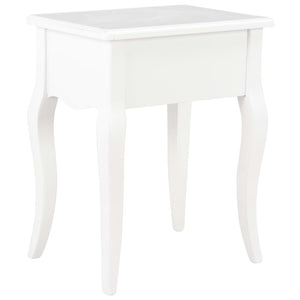 280005  Nightstand White 40x30x50 cm Solid Pine Wood
