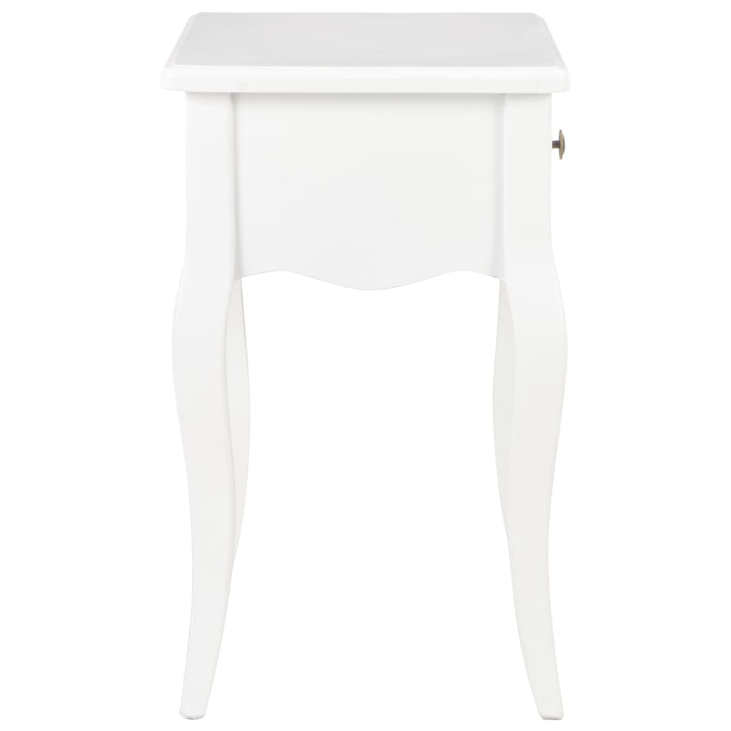 280005  Nightstand White 40x30x50 cm Solid Pine Wood