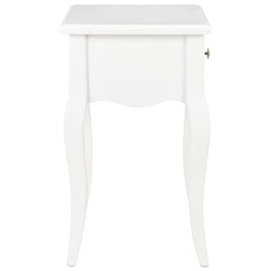 280005  Nightstand White 40x30x50 cm Solid Pine Wood