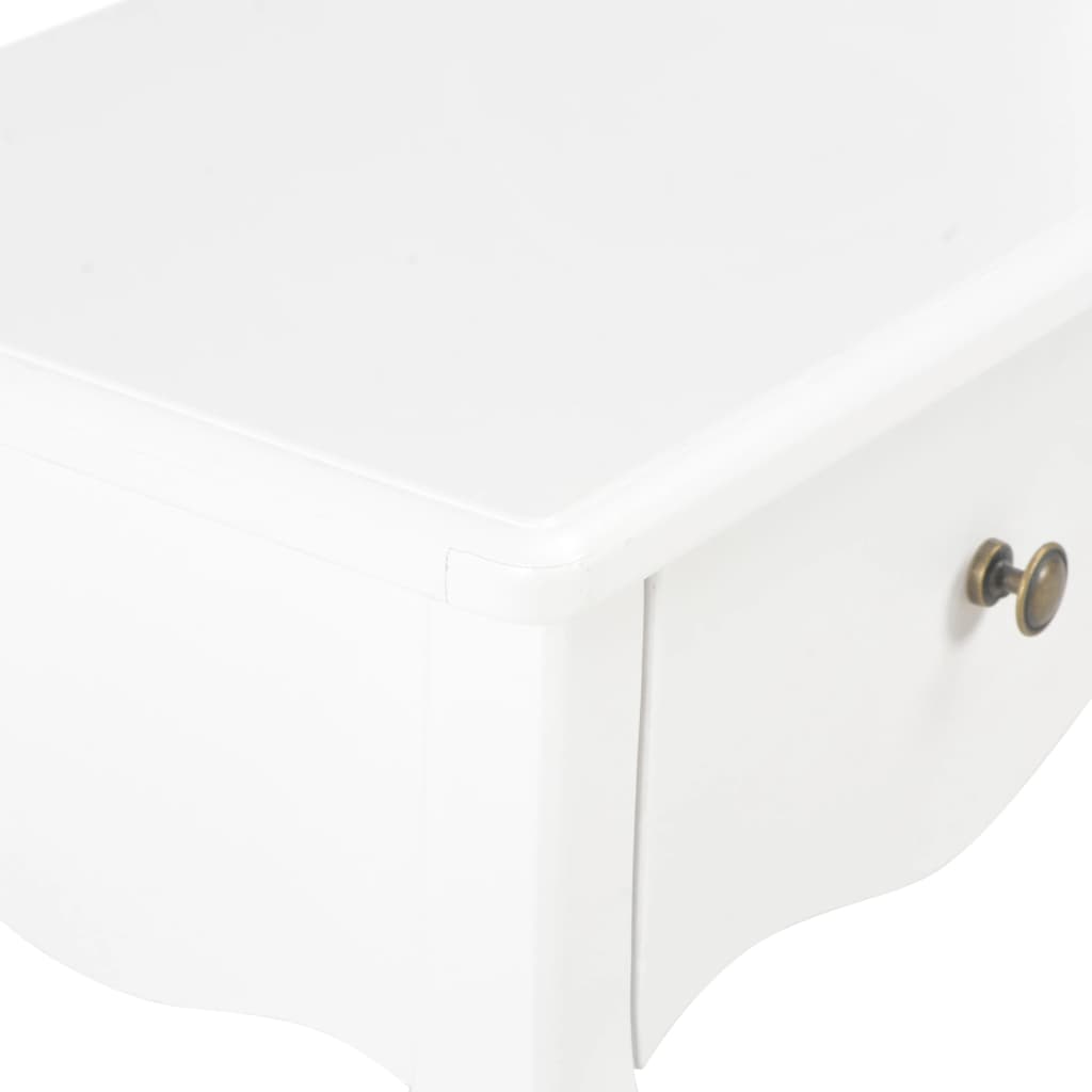 280005  Nightstand White 40x30x50 cm Solid Pine Wood