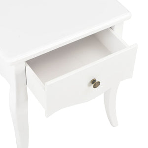 280005  Nightstand White 40x30x50 cm Solid Pine Wood