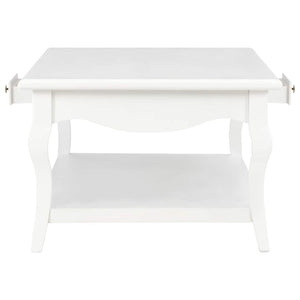Τραπεζάκι Σαλονιού Λευκό 110 x 60 x 40 εκ. από MDF