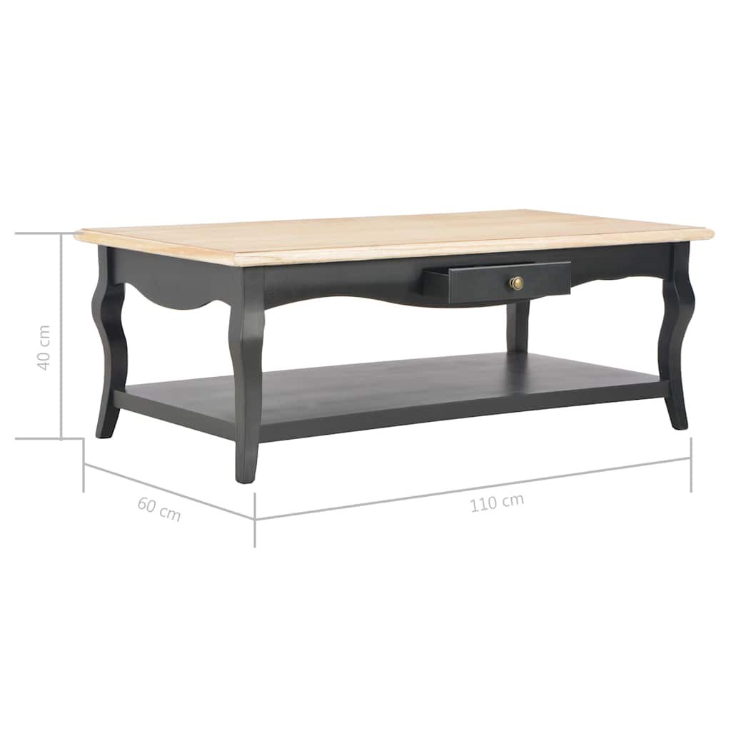 Τραπεζάκι Σαλονιού Μαύρο 110 x 60 x 40 εκ. από MDF