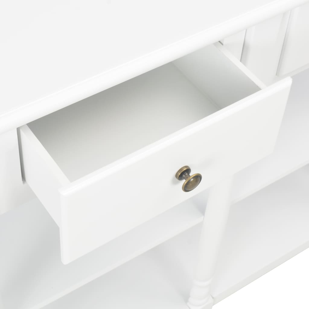 Τραπέζι Κονσόλα Λευκό 120 x 30 x 76 εκ. από MDF