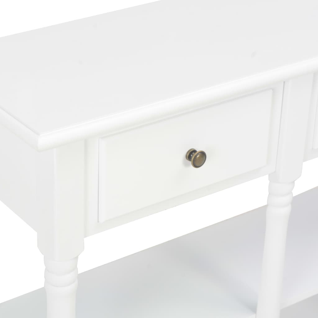 Τραπέζι Κονσόλα Λευκό 120 x 30 x 76 εκ. από MDF