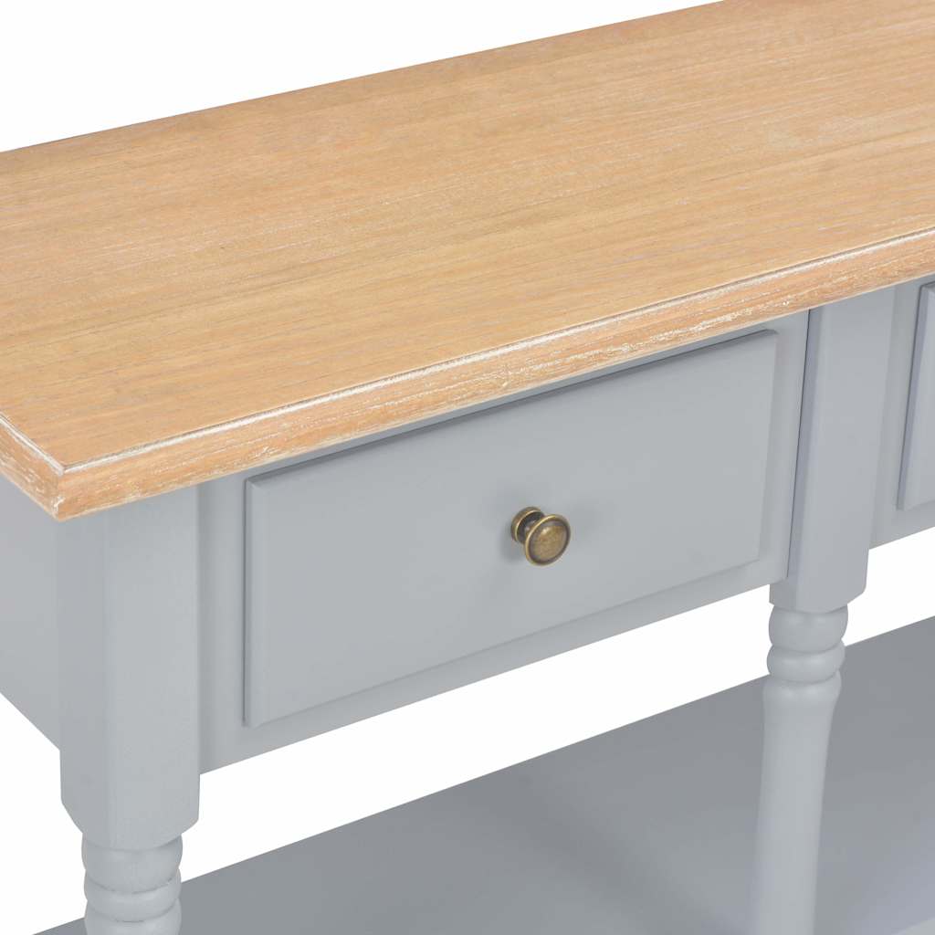 Τραπέζι Κονσόλα Γκρι 120 x 30 x 76 εκ. από MDF