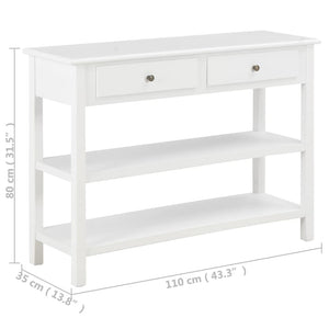 Κονσόλα Λευκή 110 x 35 x 80 εκ. από MDF - PAKOBAZAAR
