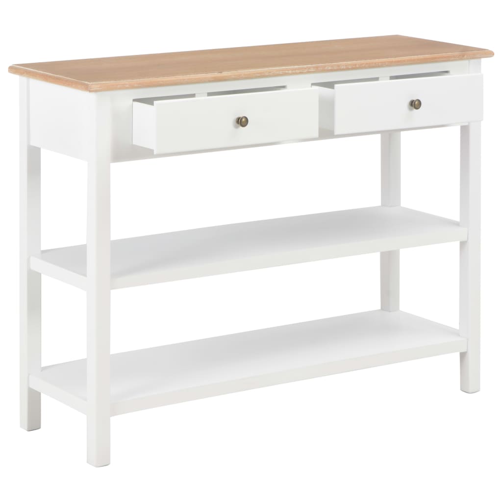 Κονσόλα Λευκή 110 x 35 x 80 εκ. από MDF - PAKOBAZAAR