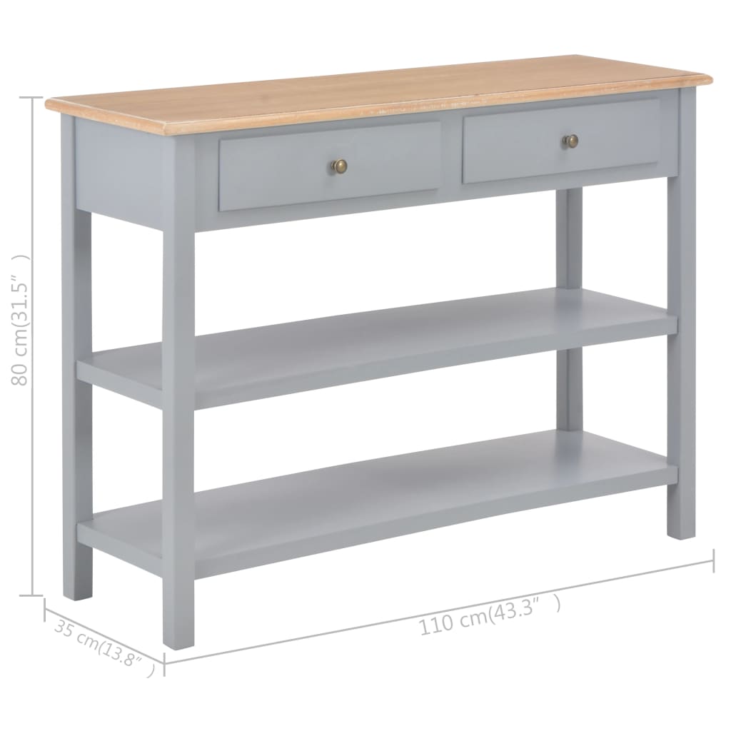 Κονσόλα Γκρι 110 x 35 x 80 εκ. από MDF - Pakobazaar