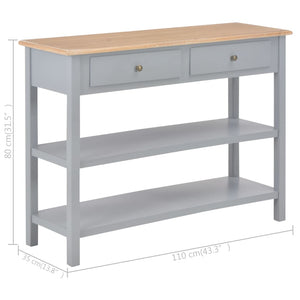 Κονσόλα Γκρι 110 x 35 x 80 εκ. από MDF - Pakobazaar