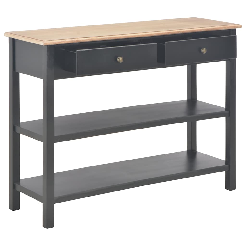 Κονσόλα Μαύρη 110 x 35 x 80 εκ. από MDF