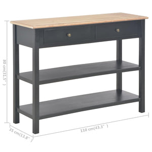 Κονσόλα Μαύρη 110 x 35 x 80 εκ. από MDF
