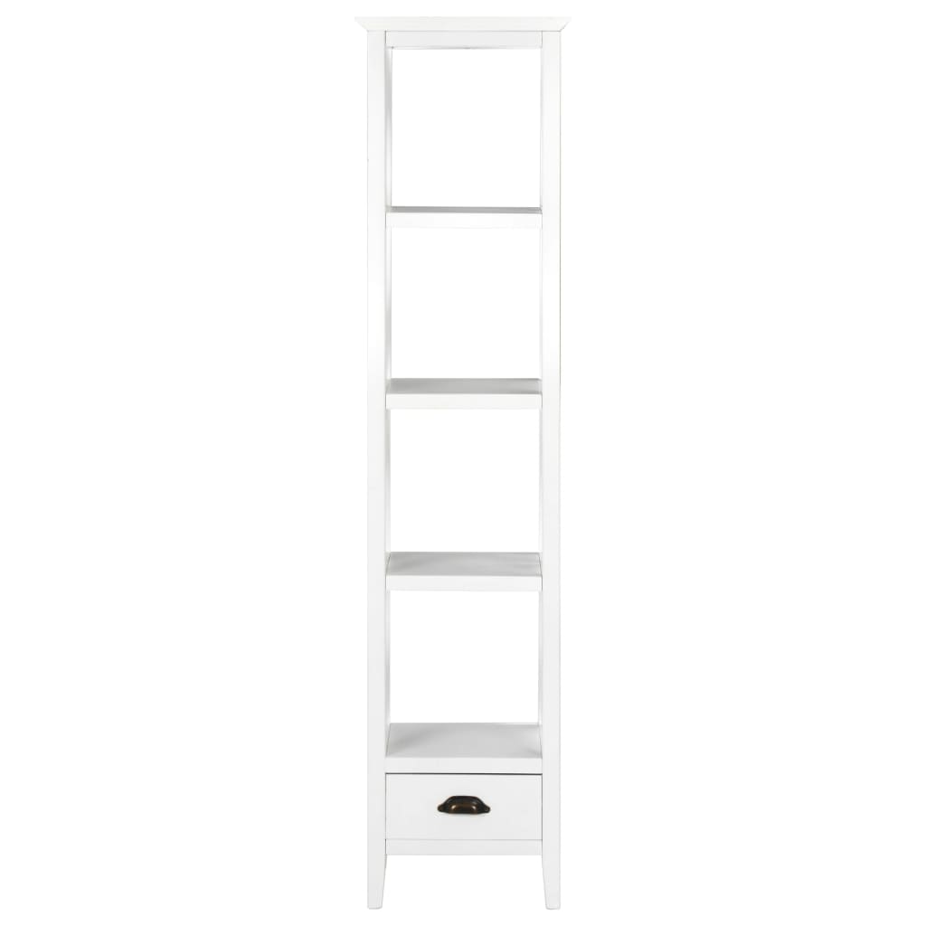 Βιβλιοθήκη με 1 Συρτάρι Λευκή 40 x 30 x 170 εκ. από MDF