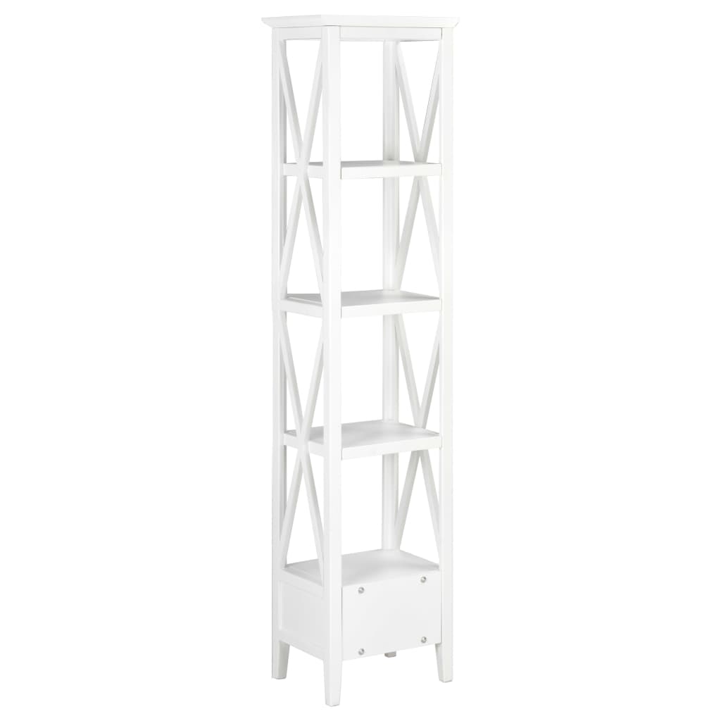 Βιβλιοθήκη με 1 Συρτάρι Λευκή 40 x 30 x 170 εκ. από MDF