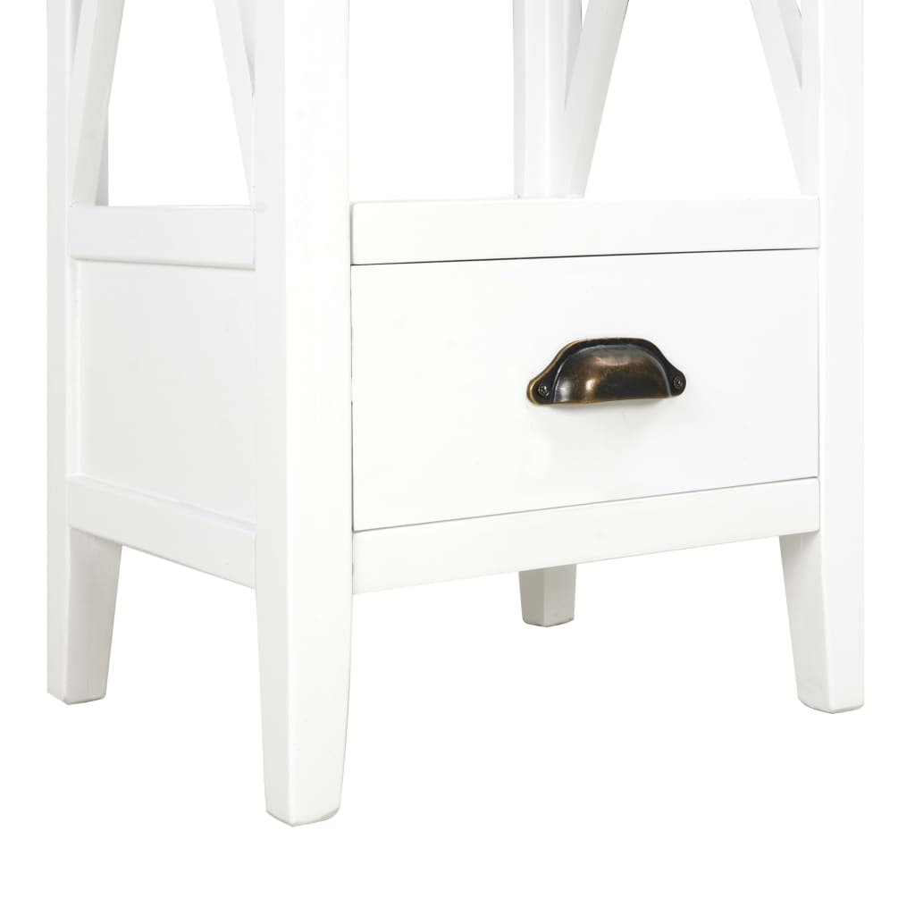 Βιβλιοθήκη με 1 Συρτάρι Λευκή 40 x 30 x 170 εκ. από MDF