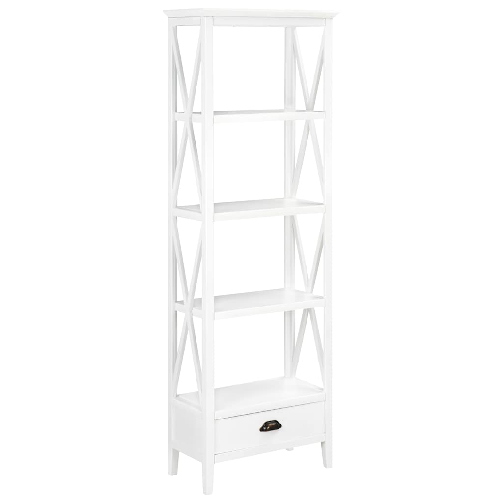 Βιβλιοθήκη με 1 Συρτάρι Λευκή 60 x 30 x 170 εκ. από MDF