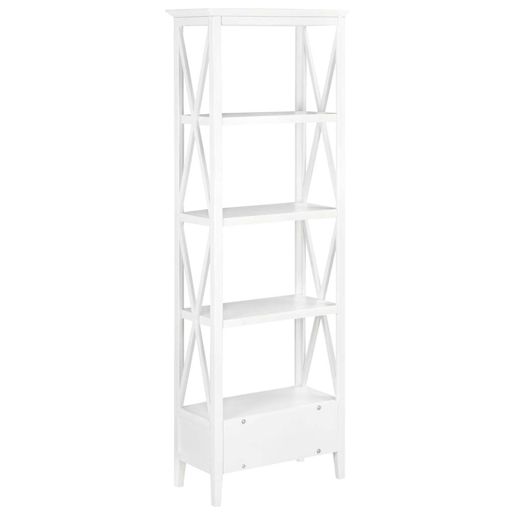 Βιβλιοθήκη με 1 Συρτάρι Λευκή 60 x 30 x 170 εκ. από MDF