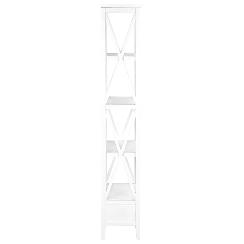 Βιβλιοθήκη με 1 Συρτάρι Λευκή 60 x 30 x 170 εκ. από MDF