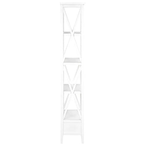 Βιβλιοθήκη με 1 Συρτάρι Λευκή 60 x 30 x 170 εκ. από MDF